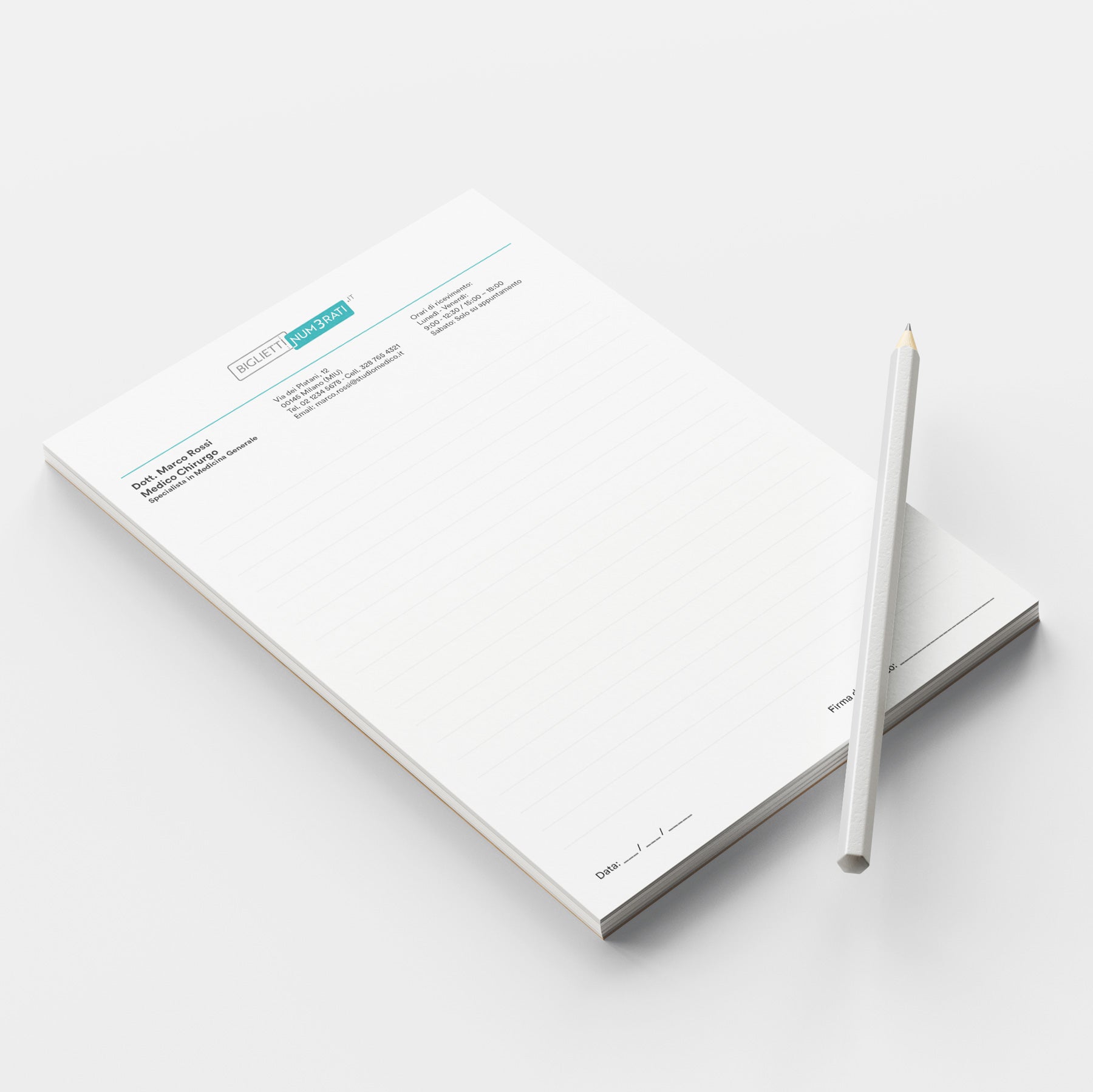 Blocchi ricettari medici personalizzati