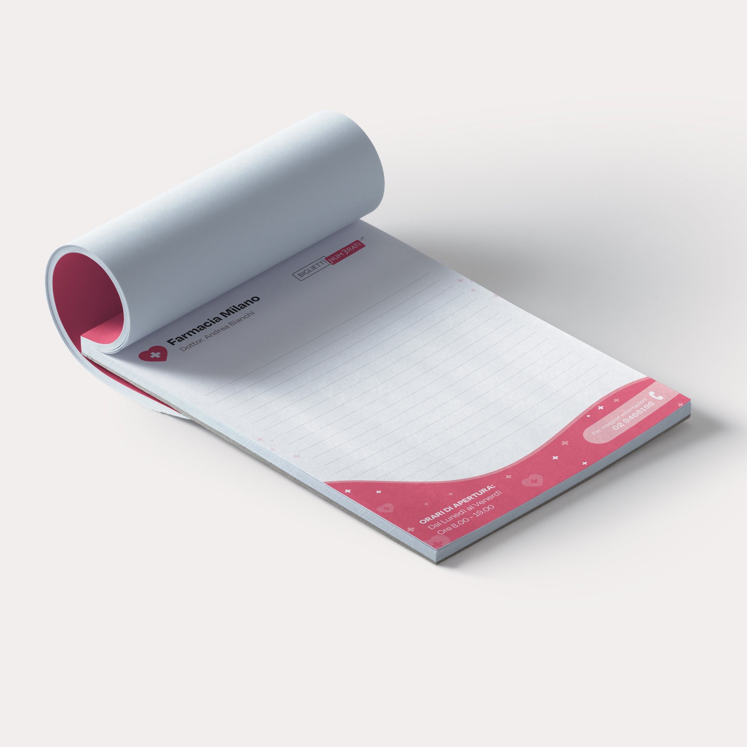 blocco incollato per note medici