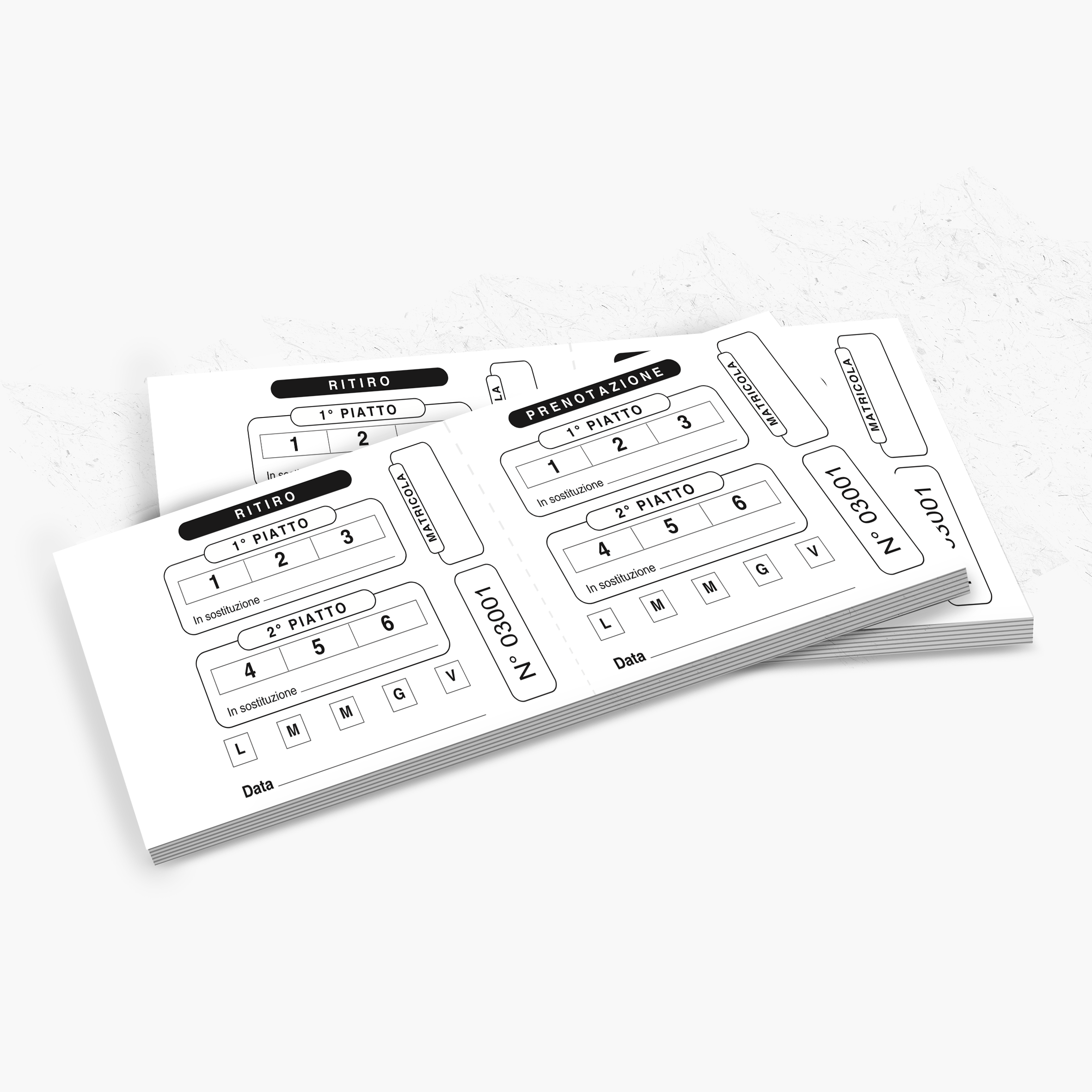 Buoni pasto personalizzati con matrice rilegata