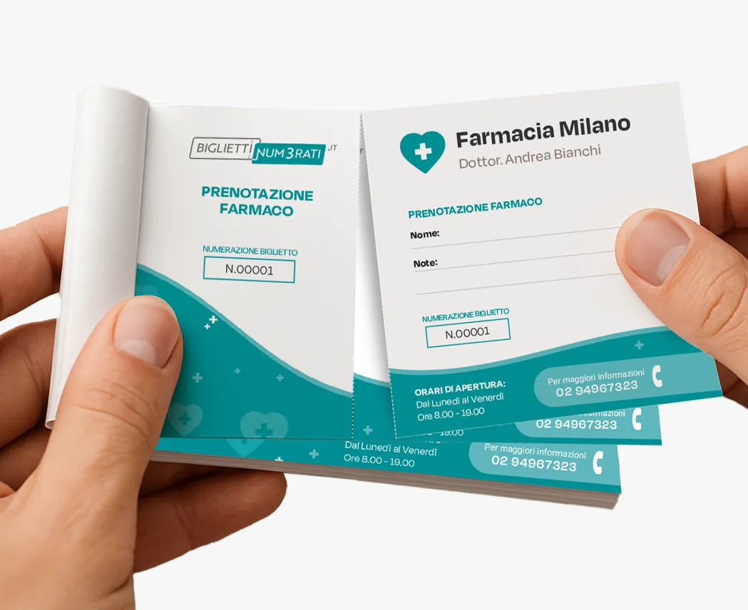 biglietti farmacia con matrice doppia copia