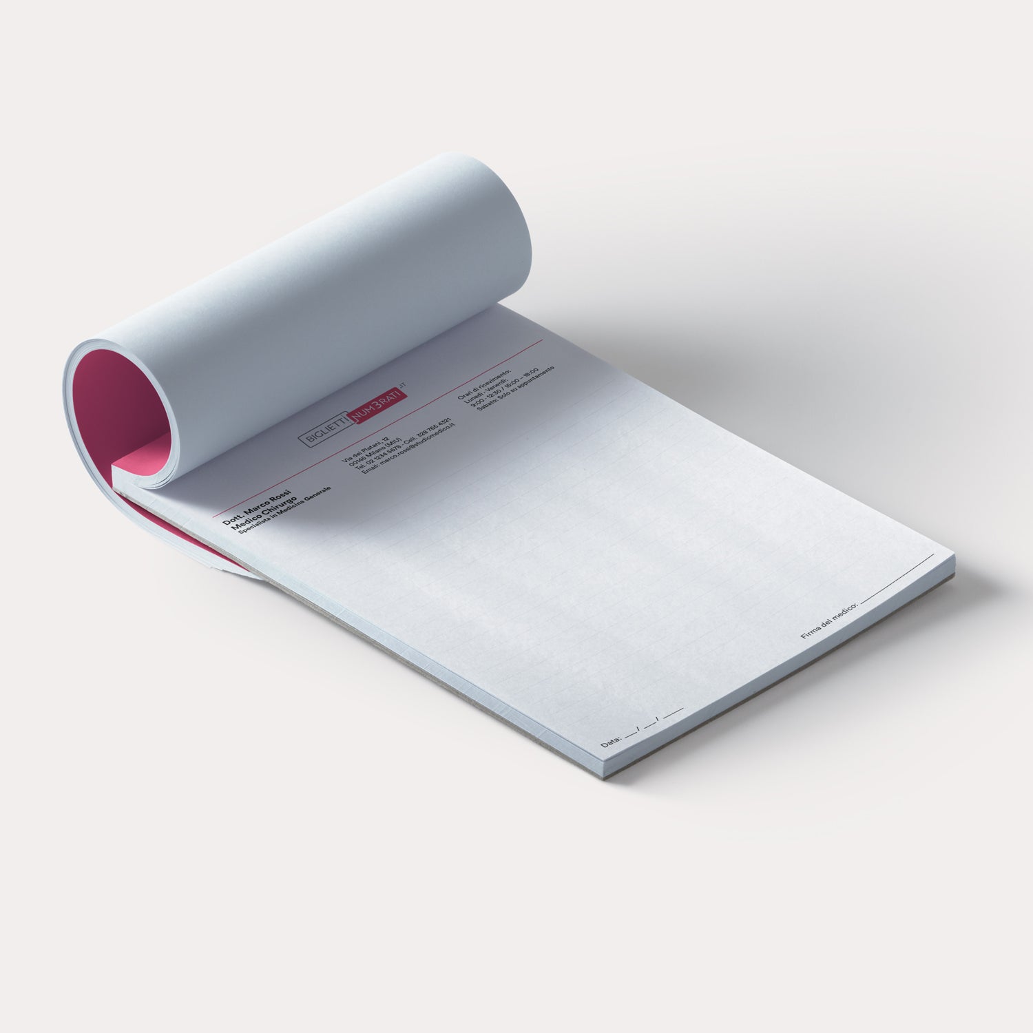 blocco note incollato