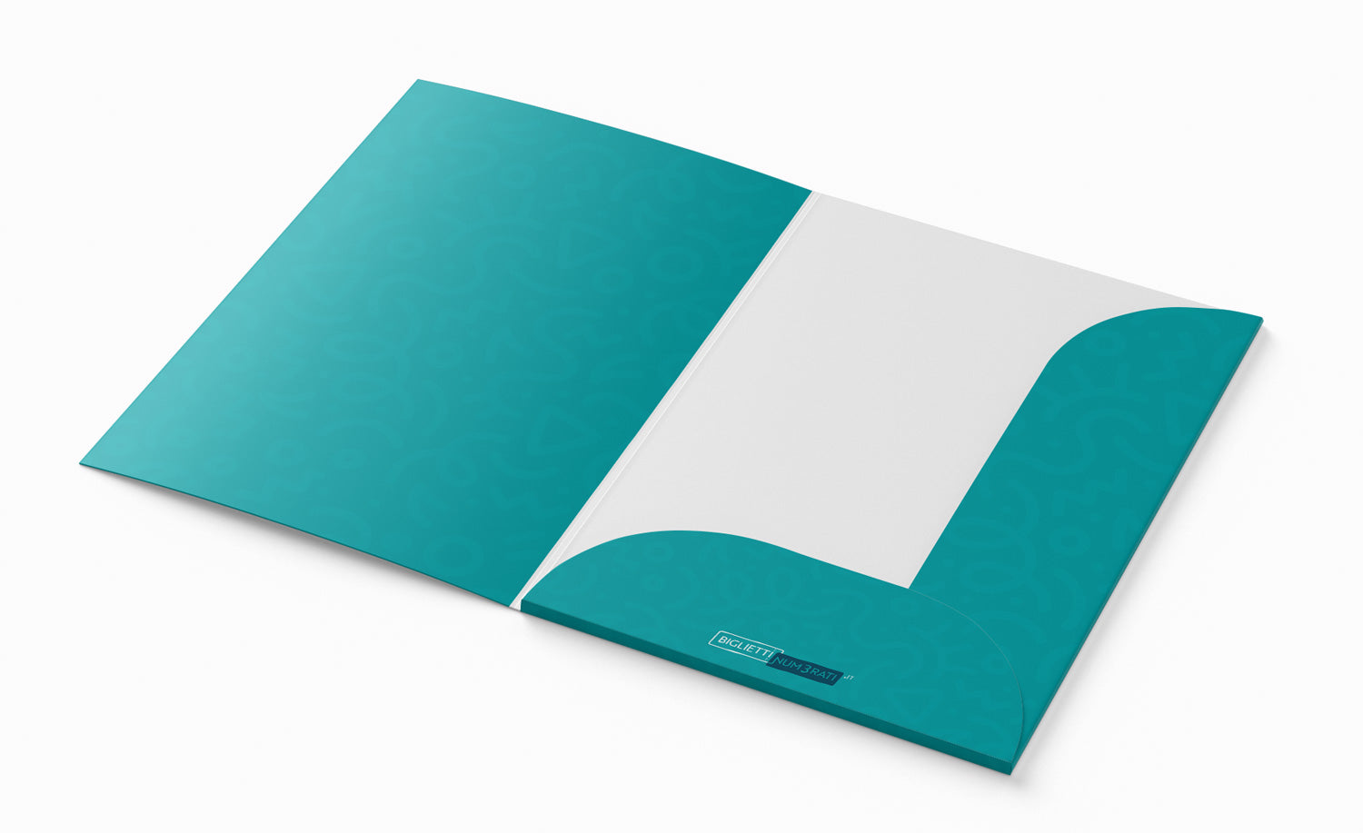 Cartellina portadocumenti personalizzata con tasca a incastro, stampa fronte grafica aziendale