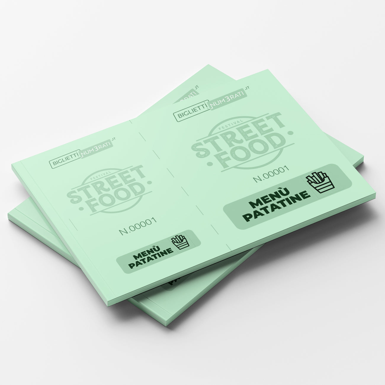 blocchetti in carta colorata verde